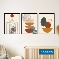 Bộ 3 tranh trừu tượng TRA_A3_002