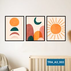 Bộ 3 tranh trừu tượng TRA_A3_003