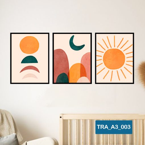 Bộ 3 tranh trừu tượng TRA_A3_003