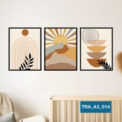 Bộ 3 tranh trừu tượng TRA_A3_014