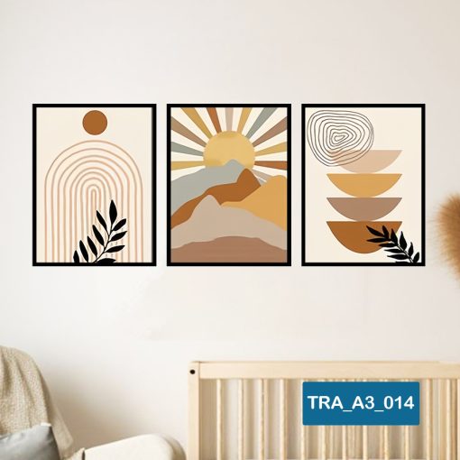 Bộ 3 tranh trừu tượng TRA_A3_014