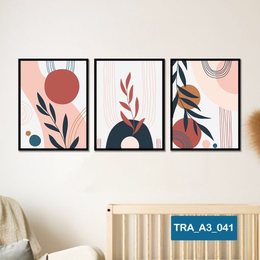 Bộ 3 tranh trừu tượng TRA_A3_041