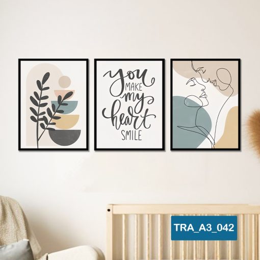Bộ 3 tranh trừu tượng TRA_A3_042