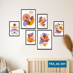 Bộ 6 tranh trang trí trừu tượng TRA_A6_001