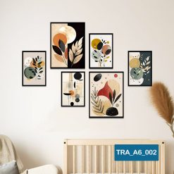 Bộ 6 tranh trang trí trừu tượng TRA_A6_002
