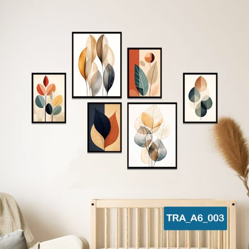 Bộ 6 tranh trang trí trừu tượng TRA_A6_003