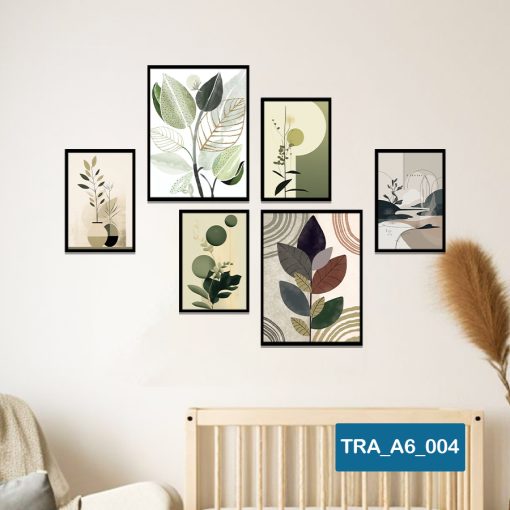 Bộ 6 tranh trang trí trừu tượng TRA_A6_004