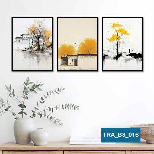 Bộ 3 tranh trang trí phong cảnh TRA_B3_016