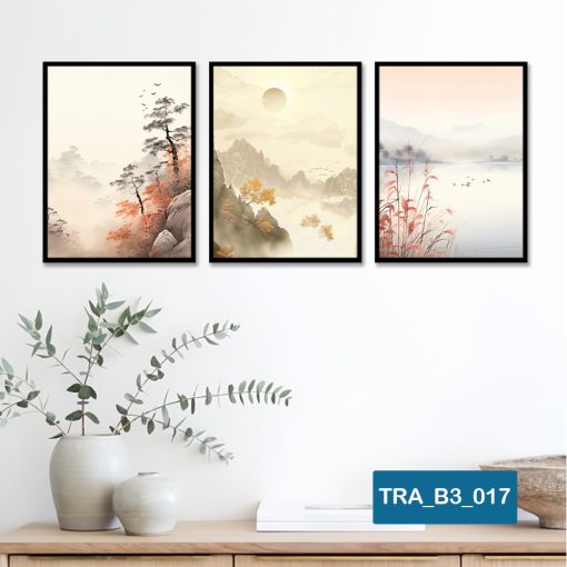 Bộ 3 tranh trang trí phong cảnh TRA_B3_017