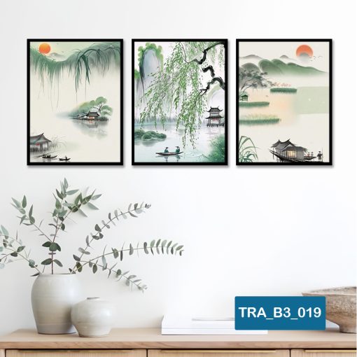 Bộ 3 tranh trang trí phong cảnh TRA_B3_019
