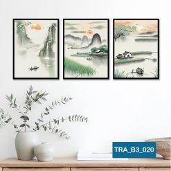 Bộ 3 tranh trang trí phong cảnh TRA_B3_020