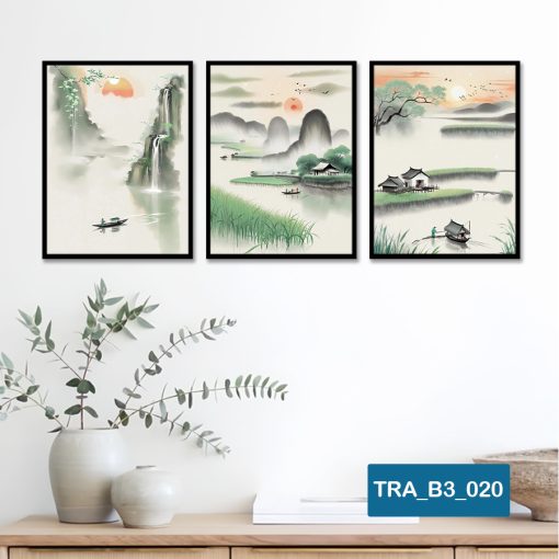 Bộ 3 tranh trang trí phong cảnh TRA_B3_020