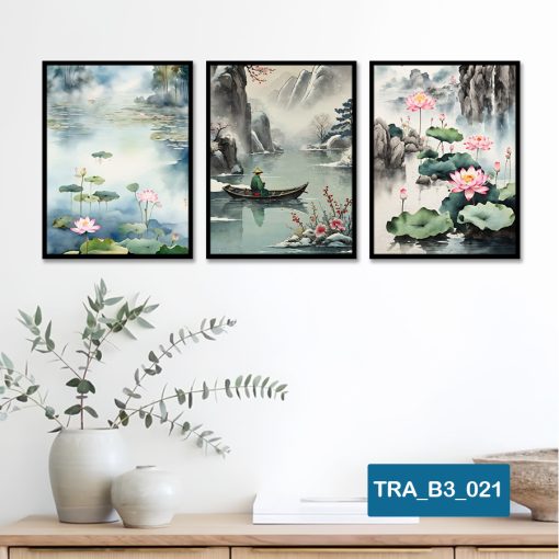 Bộ 3 tranh trang trí phong cảnh TRA_B3_021