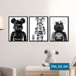 Bộ 3 tranh động vật dễ thương TRA_D3_001