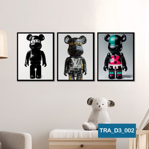 Bộ 3 tranh động vật dễ thương TRA_D3_002