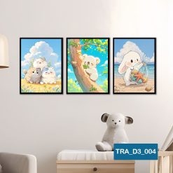 Bộ 3 tranh động vật dễ thương TRA_D3_004