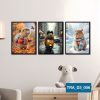 Bộ 3 tranh động vật dễ thương TRA_D3_006