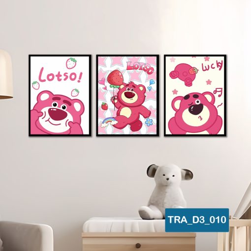 Bộ 3 tranh động vật dễ thương TRA_D3_010