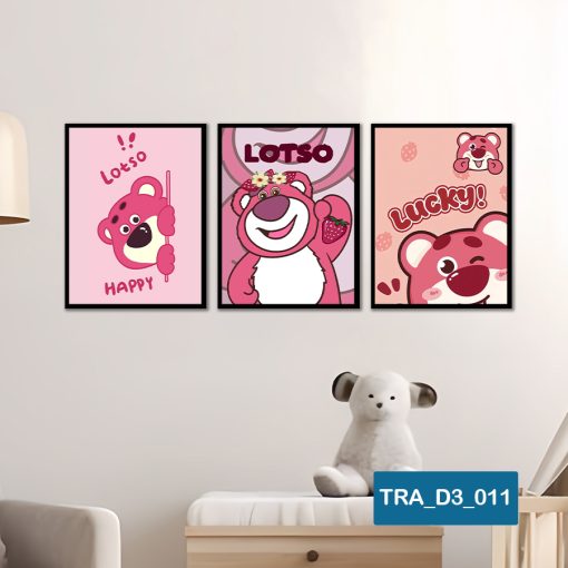 Bộ 3 tranh động vật dễ thương TRA_D3_011