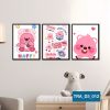Bộ 3 tranh động vật dễ thương TRA_D3_012