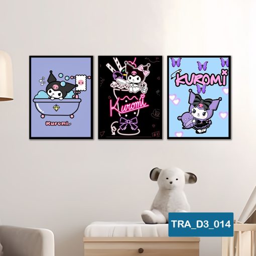 Bộ 3 tranh động vật dễ thương TRA_D3_014