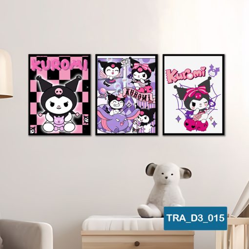 Bộ 3 tranh động vật dễ thương TRA_D3_015