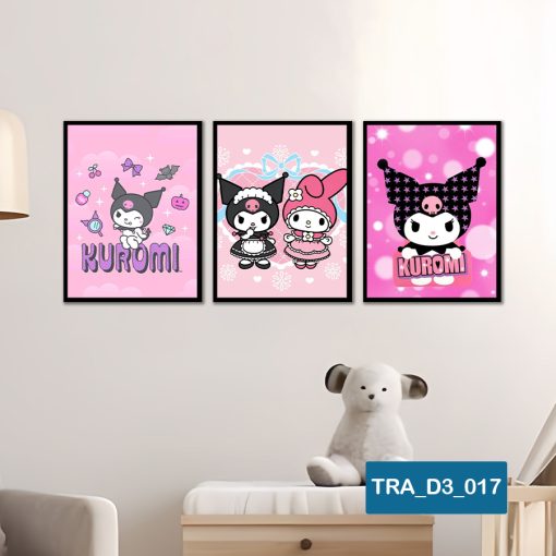 Bộ 3 tranh động vật dễ thương TRA_D3_017