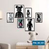 Bộ 6 tranh động vật dễ thương TRA_D6_001