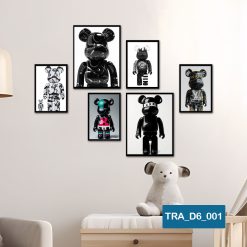 Bộ 6 tranh động vật dễ thương TRA_D6_001