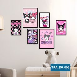 Bộ 6 tranh động vật dễ thương TRA_D6_008
