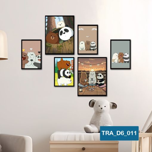 Bộ 6 tranh động vật dễ thương TRA_D6_011
