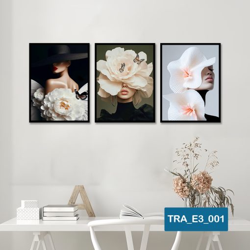 Bộ 3 tranh cô gái hiện đại TRA_E3_001