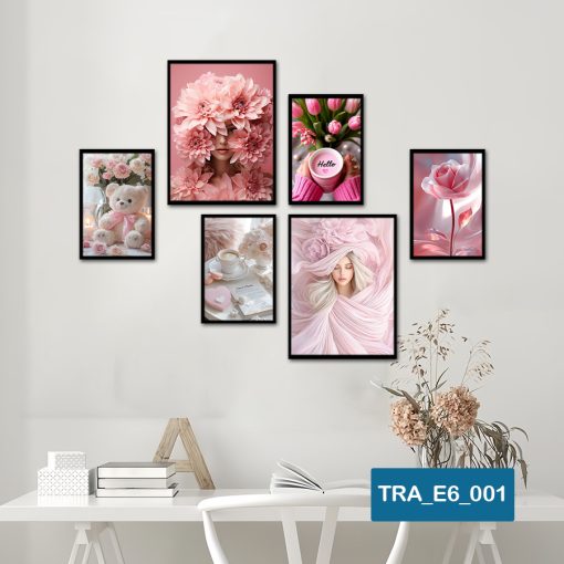 Bộ 6 tranh cô gái hiện đại TRA_E6_001