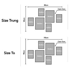 Bố cục Bộ 6 tranh cô gái hiện đại