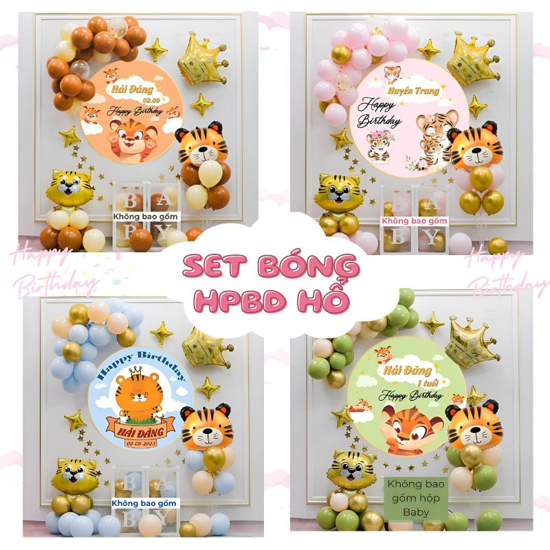 Trang trí sinh nhật cho bé tuổi Hổ dễ thương