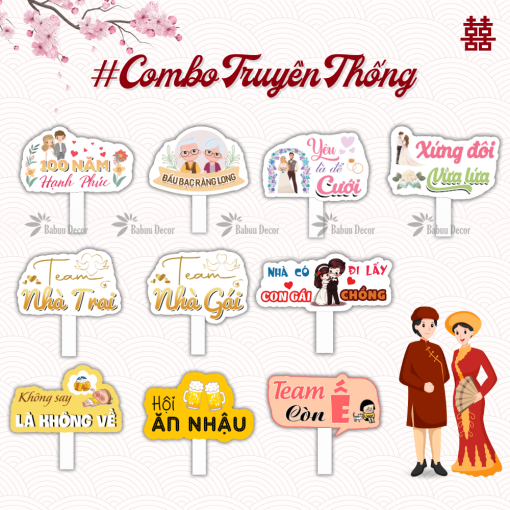 Combo Hashtag cưới COMBO Truyền Thống