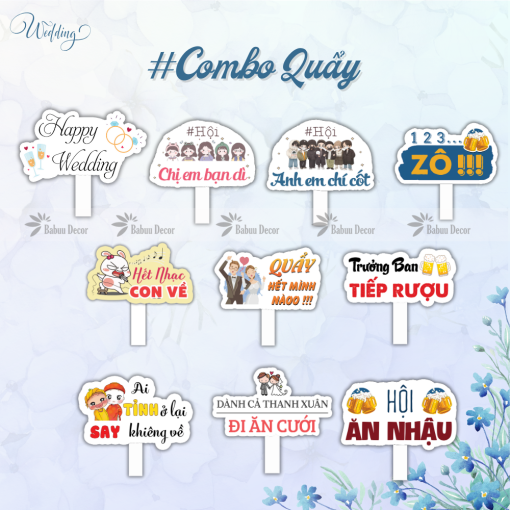 Combo Hashtag cưới Combo Quẩy