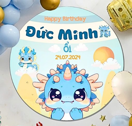 Set bóng sinh nhật kèm banner RONG01