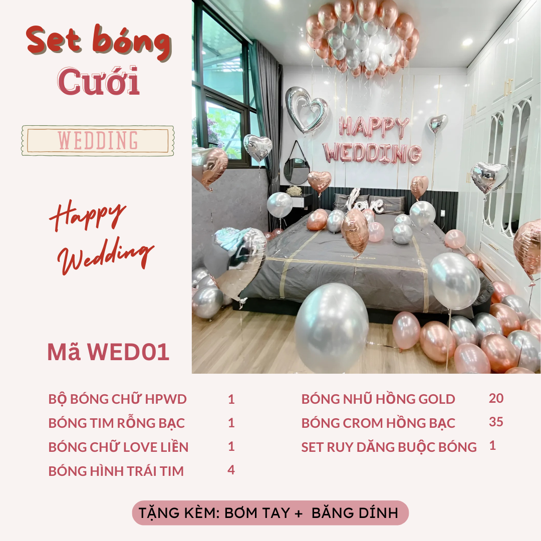 Set bóng cưới WED01