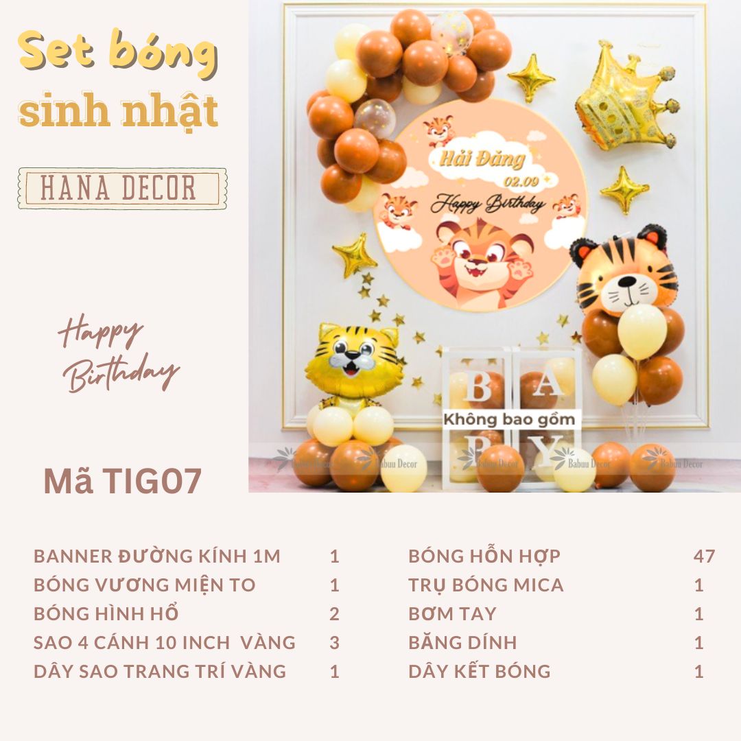 trang trí sinh nhật dễ thương cho bé