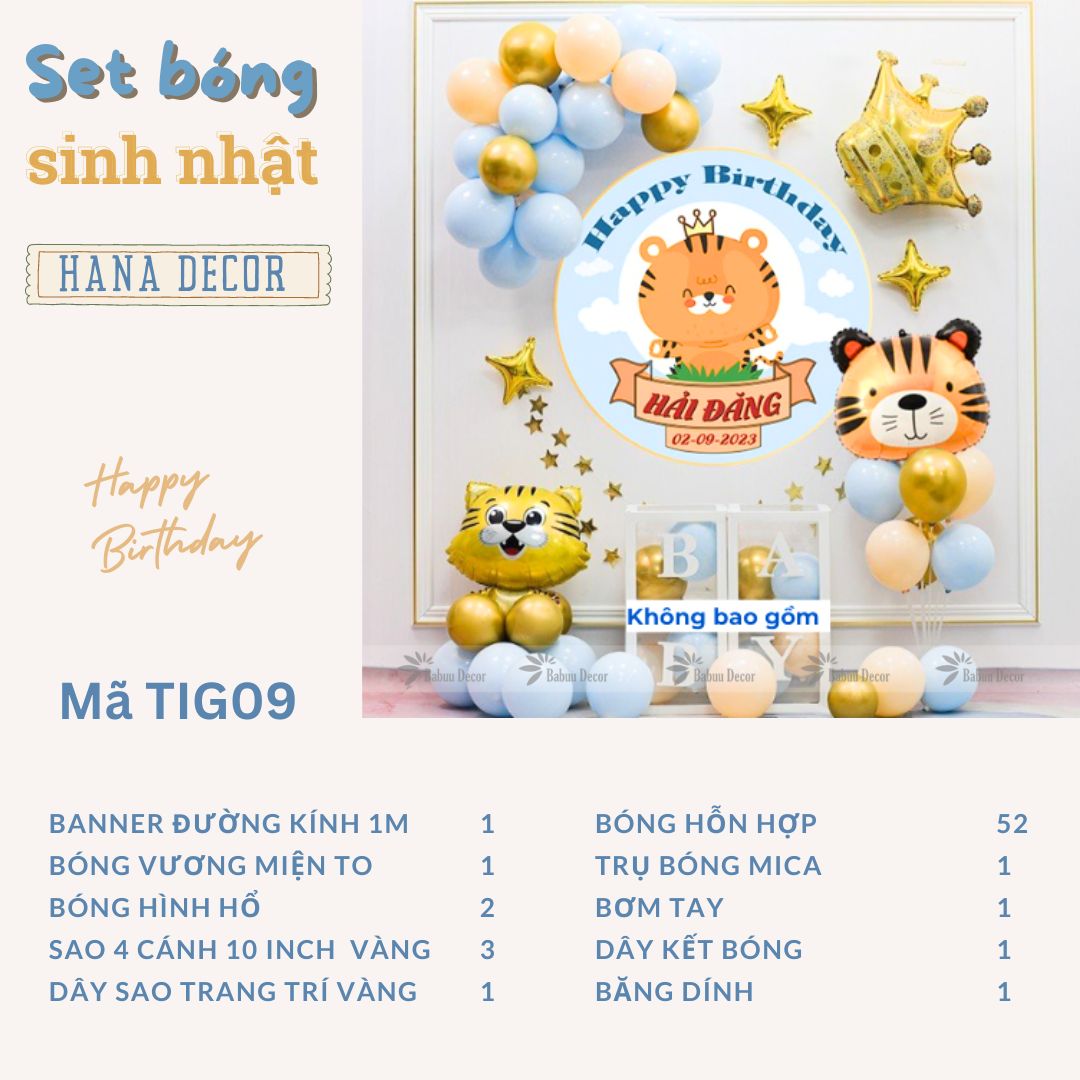 set bóng sinh nhật hổ