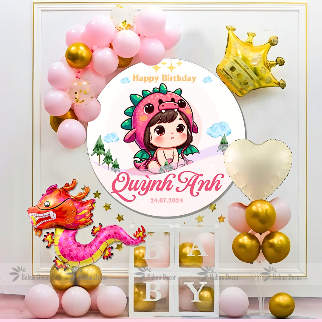 Bộ khung trang trí sinh nhật Rồng