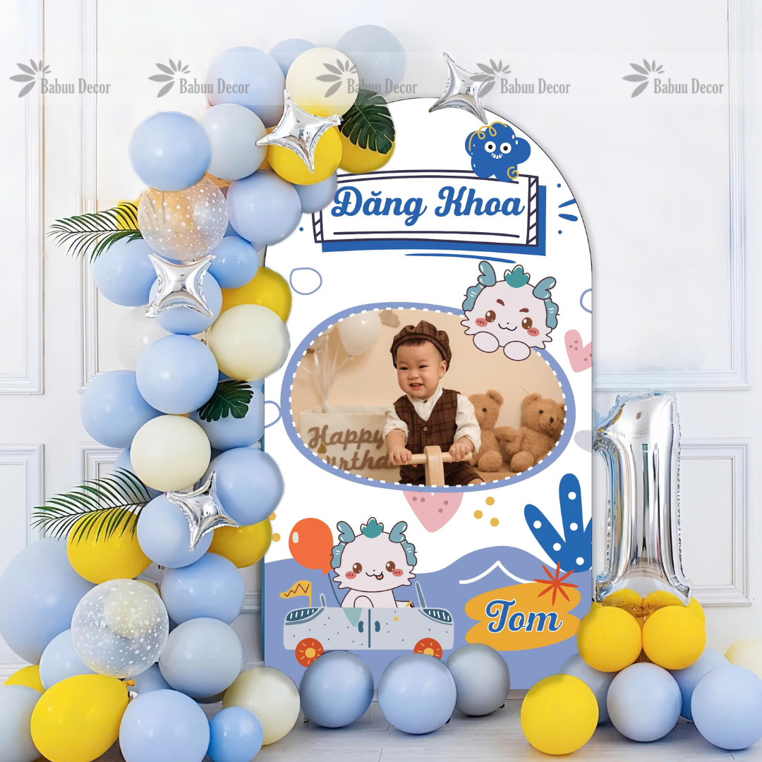 Mẫu trang trí sinh nhật bé hình Rồng