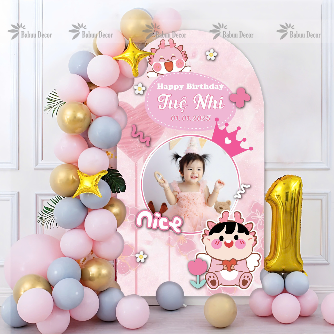 Set decor sinh nhật chủ đề Rồng