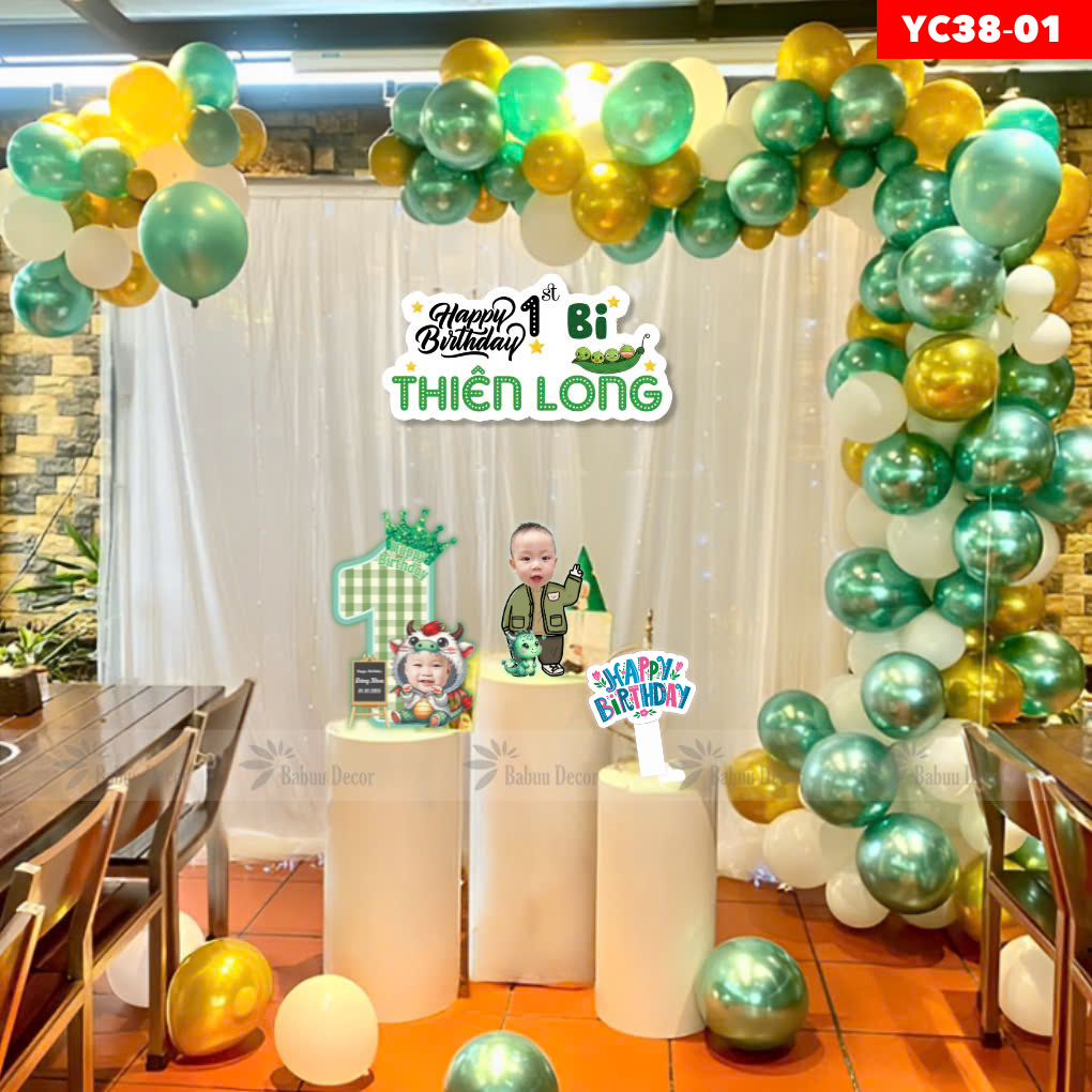 Cách trang trí sinh nhật tại nhà đẹp YC38-01