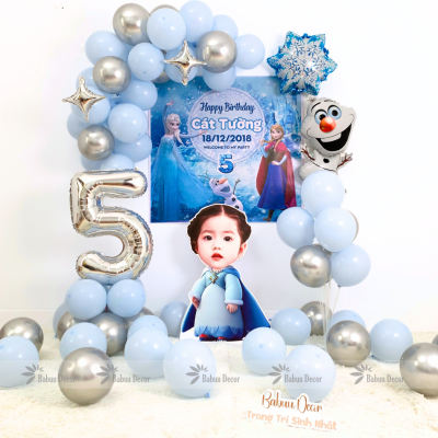 Trang trí sinh nhật Bạch Tuyết cho bé BN08 set bóng trang trí sinh nhật cho bé tại nhà