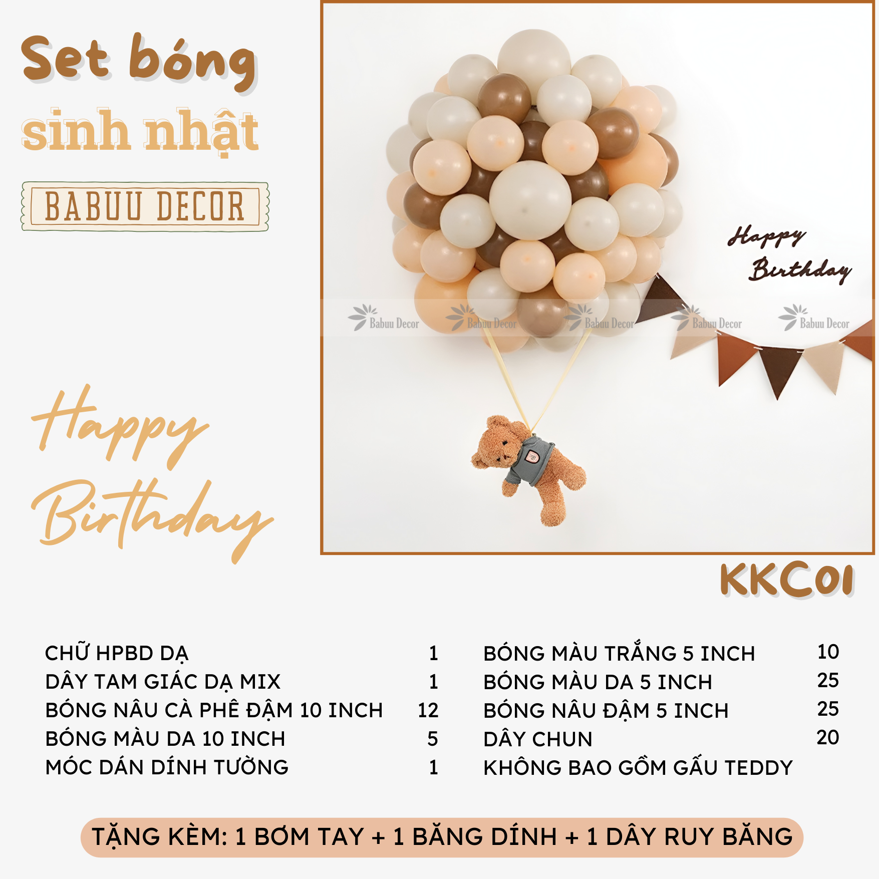 Bóng bay khinh khí cầu decor KKC01