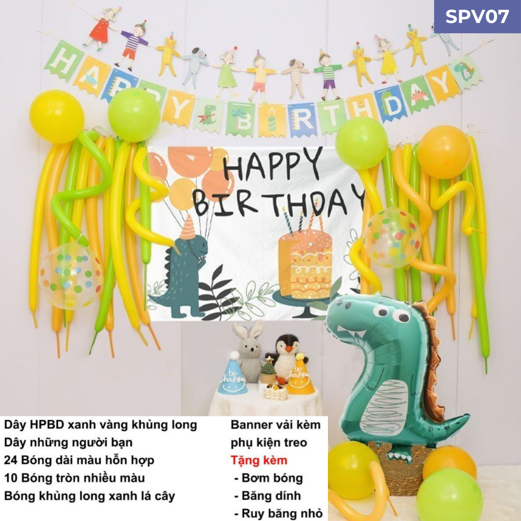 Set trang trí sinh nhật bé trai hàn quốc SPV07 Set trang trí sinh nhật bé trai hàn quốc SPV07