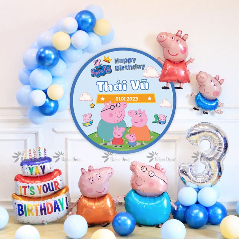 Phụ kiện sinh nhật heo peppa pig 01
