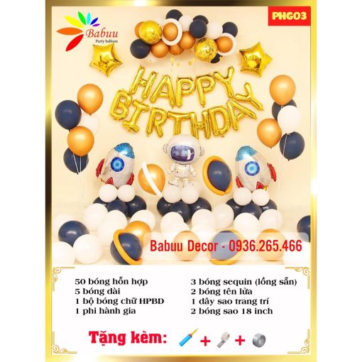 Phụ kiện sinh nhật phi hành gia PGH03